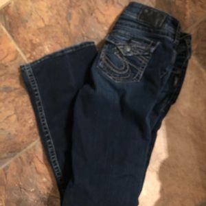 Silver boot cut jeans